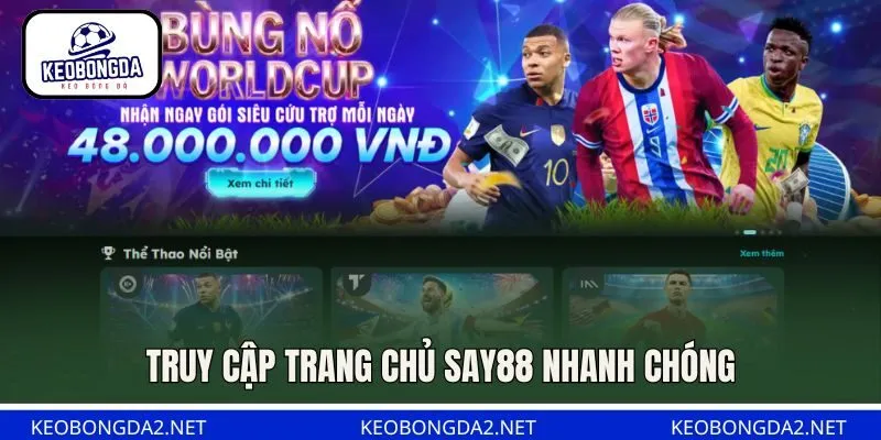 Truy cập trang chủ Say88 nhanh chóng